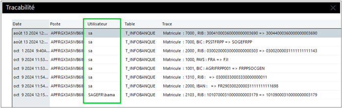 sage 100c paie traçabilité